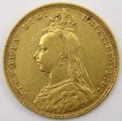 Queen Victoria 1888 gold full sovereign