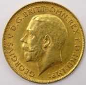 King George V 1911 gold half sovereign
