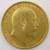 King Edward VII 1905 gold full sovereign