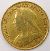 Queen Victoria 1897 gold half sovereign