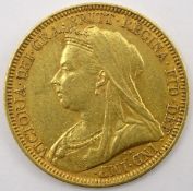 Queen Victoria 1894 gold full sovereign