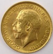 King George V 1913 gold full sovereign