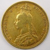 Queen Victoria 1889 gold full sovereign