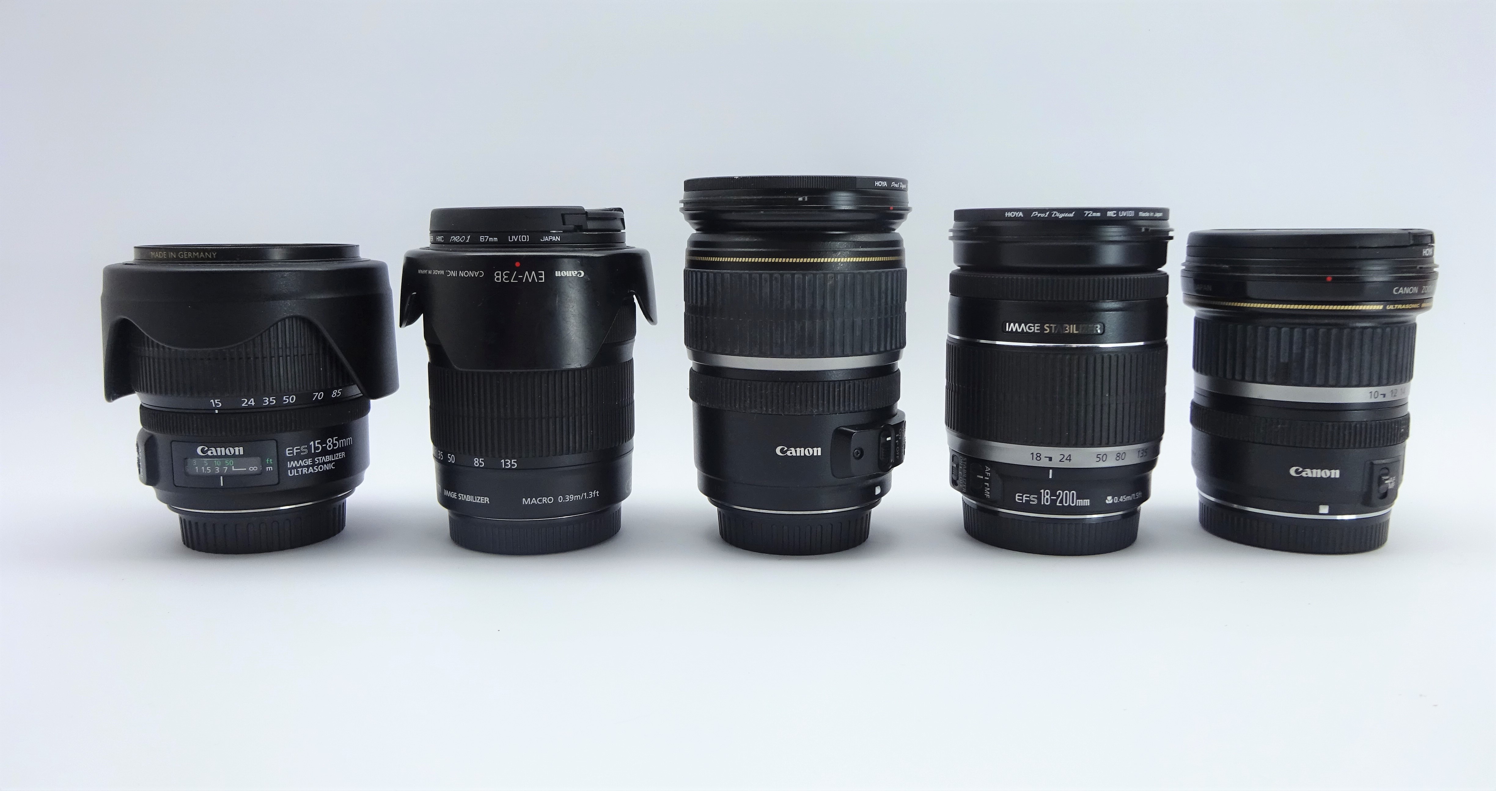 'CANON ZOOM LENS EF-S 18-135mm 1:3.5-5.6 IS STM' zoom camera lens, 'CANON EF-S LENS 10-22mm 1:3.5-4.