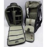 Aluminium flight case with padded interior and four other photography outfit cases with fitted inte