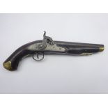 19th century English converted percussion cap pistol,
