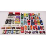 Large quantity of unboxed and playworn die-cast models including racing cars,