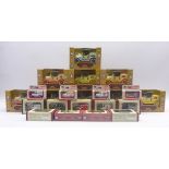 Twenty-nine Matchbox Team Collectible die-cast models advertising NBA teams and four others for NFL