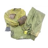 US Army Air Forces two-piece electric flying suit with leather gloves and shoe inserts