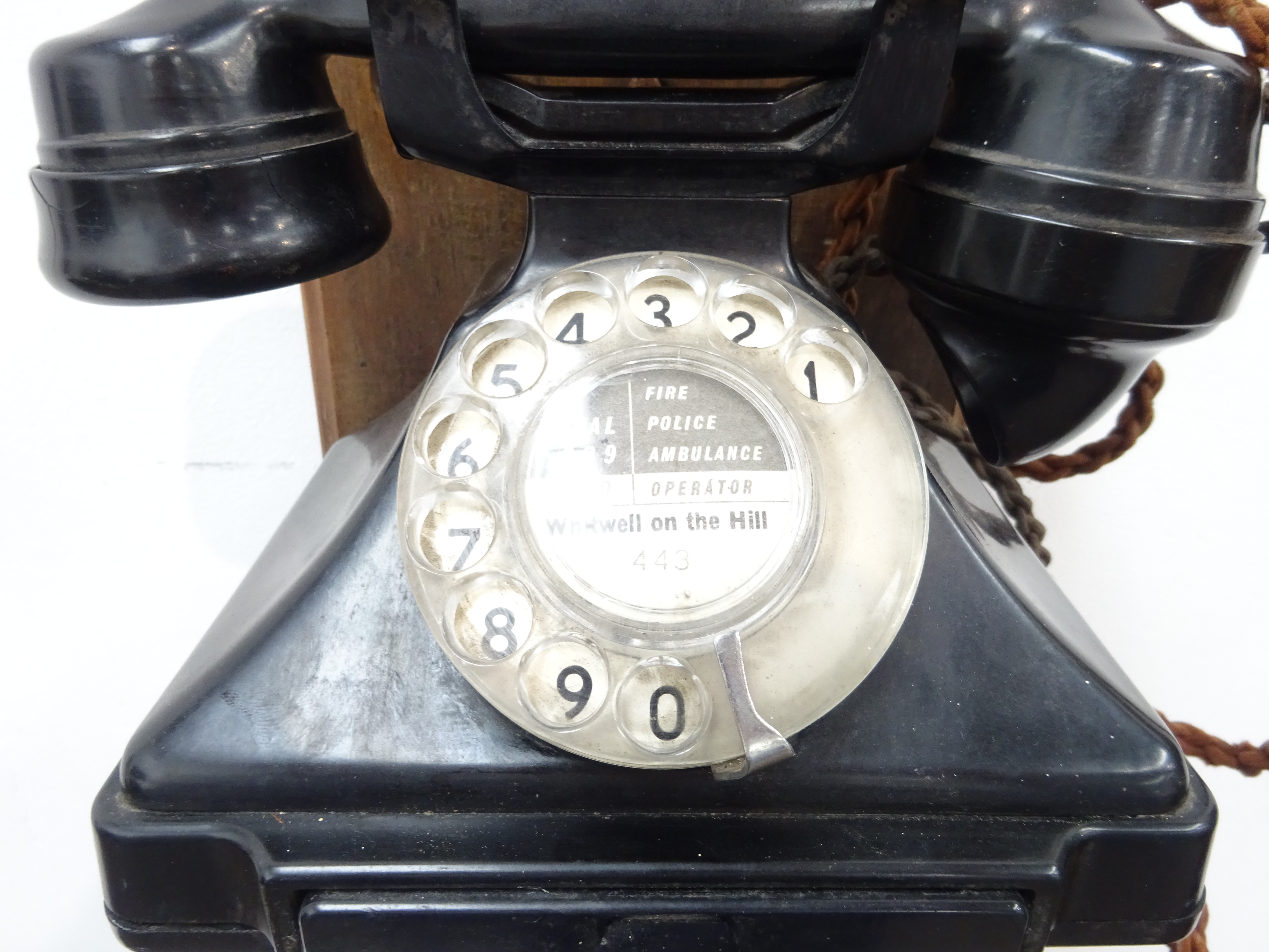 Black bakelite telephone, the handset marked GPO No. - Image 3 of 5