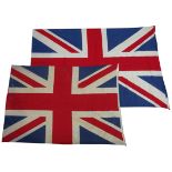 Two Union flags 97 x 137cm and 113 x 168cm