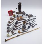 Twenty-six assorted smoking pipes including Kiko, Hardcastle, Polo Slipper, French Atlantic,