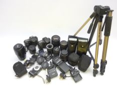 Quantity of photography equipment including - Canon EOS 40D camera body, Canon EOS 20D camera body,