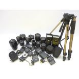 Quantity of photography equipment including - Canon EOS 40D camera body, Canon EOS 20D camera body,