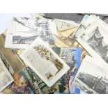 Large quantity of Edwardian and later postcards including British and Continental topographic,