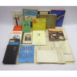 Quantity of military and other books, folding O.S.