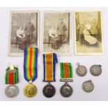 Pair of WW1 medals comprising British War Medal and Victory medal awarded to 49371 Pte. G. Hawes W.