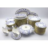 Spode 'Blue Colonel' ninety-seven piece dinner service comprising twenty-four dinner plates,