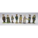 Set of eight Beswick Country Folk figures' Shepherd Sheepdog, The Lady Pig, Gentleman Pig,