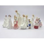 Ten Royal Doulton figures; Just For You, With Love, My First Figurine, Special Friend, Choir Boy,