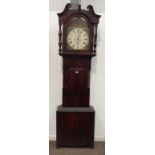 19th century Yorkshire mahogany longcase clock,