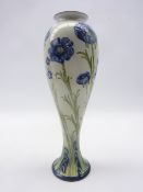 Early 20th century James MacIntyre & Co Florian Ware vase of tall slender inverted baluster form