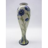 Early 20th century James MacIntyre & Co Florian Ware vase of tall slender inverted baluster form