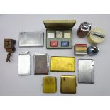 Collection of lighters & vesta cases including Maruman, Colibri, Stratton,