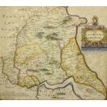 'The East Riding of Yorkshire', hand coloured map by Robert Morden first published 1695,