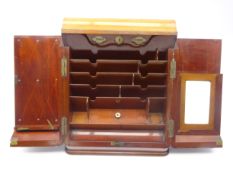 Victorian mahogany sloped front correspondence box, well fitted interior with calendar apertures,