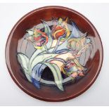 Moorcroft 'Tulip' pattern bowl by Sally Tuffin,