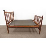 Late 19th/early 20th century oak 4' 6'' double bedstead,