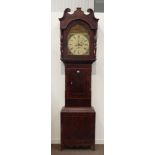 19th century Yorkshire mahogany longcase clock,