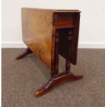 Victorian walnut drop leaf Sutherland table,