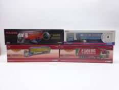 Four Corgi limited edition die-cast models of transport lorries - sights and sounds Scania Topline