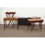 Two 19th century mahogany fold over tables, mahogany drop leaf Pembroke table,