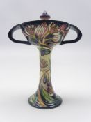 Moorcroft Collectors Club bonbonniere and cover decorated in the 'Symphony' pattern,