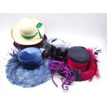 Dress hats and fascinators including Catharine Cobbs, Ipseity, Mitzi, felt Fedoras and other hats,