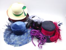Dress hats and fascinators including Catharine Cobbs, Ipseity, Mitzi, felt Fedoras and other hats,