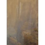 Frederick William Booty (British 1840-1924): Bempton Cliffs, watercolour heightened in white,