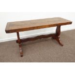 Late 19th century oak console table,