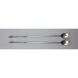 Pair Zimbabwean silver sundae spoons by Patrick Mavros,
