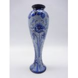 James Macintyre & Co Florian Ware vase of tall slender inverted baluster form decorated with