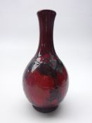 Moorcroft Flambe Leaf & Berry vase c1930 of baluster form with slender neck, impressed marks,
