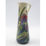 Moorcroft Collector's Club 'Iris' pattern ewer jug, designed by Rachel Bishop, no.