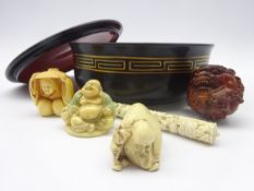 19th century Cantonese ivory needle case,