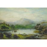 Charles Nicholls Woolnoth (Scottish 1815-1906): Rowing in a Highland Landscape,