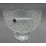 Large Edinburgh crystal pedestal bowl, with original box,