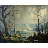 Robert Leslie Howey (British 1900-1981): Lake District Landscape in Winter,