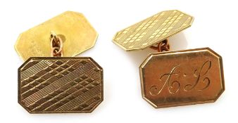 Pair of 9ct gold cufflink's, hallmarked, approx 4.